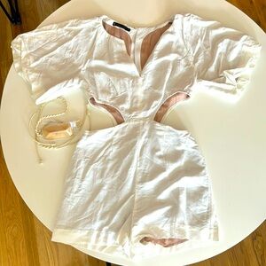 Vix White Tanya Romper